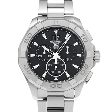 タグ ホイヤー アクアレーサー クォーツ クロノグラフ CAY1110.BA0927 ブラック メンズ 時計 【中古】【wristwatch】