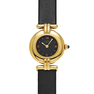 カルティエ マスト コリゼ ヴェルメイユ SM 590002 ブラック レディース 時計 【中古】【wristwatch】