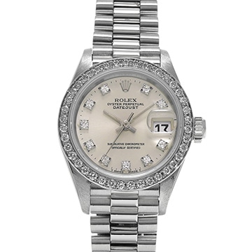 ロレックス デイトジャスト 26 69136G シルバー/ダイヤモンド レディース 時計 【中古】【wristwatch】