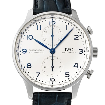 IWC ポルトギーゼ クロノグラフ IW371605 シルバー メンズ 時計 【中古】