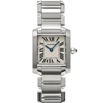 カルティエ タンクフランセーズ SM W51008Q3 シルバー レディース 時計 【中古】【wristwatch】
