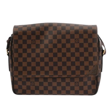 ルイ ヴィトン ダミエ ブルックリン MM ブラウン N51211 ダミエキャンバス メンズ バッグ 【中古】【bag】