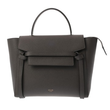 セリーヌ マイクロ ベルトバッグ グレー 180153ZVA グレインドカーフ レディース バッグ 【中古】【bag】