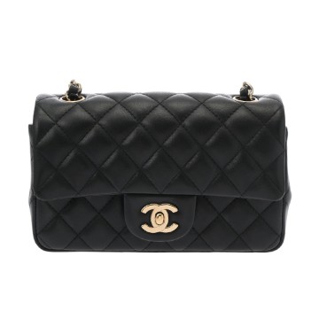 シャネル マトラッセ ミニフラップバッグ  ブラック A69900 ラムスキン レディース バッグ 【中古】【bag】