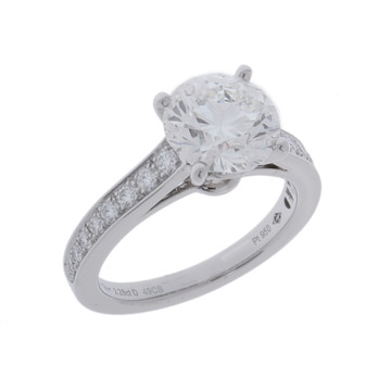 カルティエ 1895ソリテール リング パヴェ #49 2.28ct シルバー Pt950プラチナ レディース ジュエリー 【中古】【jewelry】