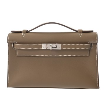 エルメス ポシェットケリー  エトゥープ ヴォースイフト レディース バッグ 【新品】【bag】