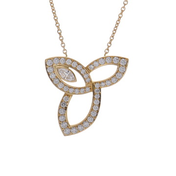 ハリー ウィンストン リリークラスター ネックレス ゴールド PEDYMQRFLC K18イエローゴールド YG レディース ジュエリー 【中古】【jewelry】