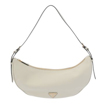 プラダ デミルーン ラージ ホワイト 1BC255 レザー メンズ バッグ 【中古】【bag】
