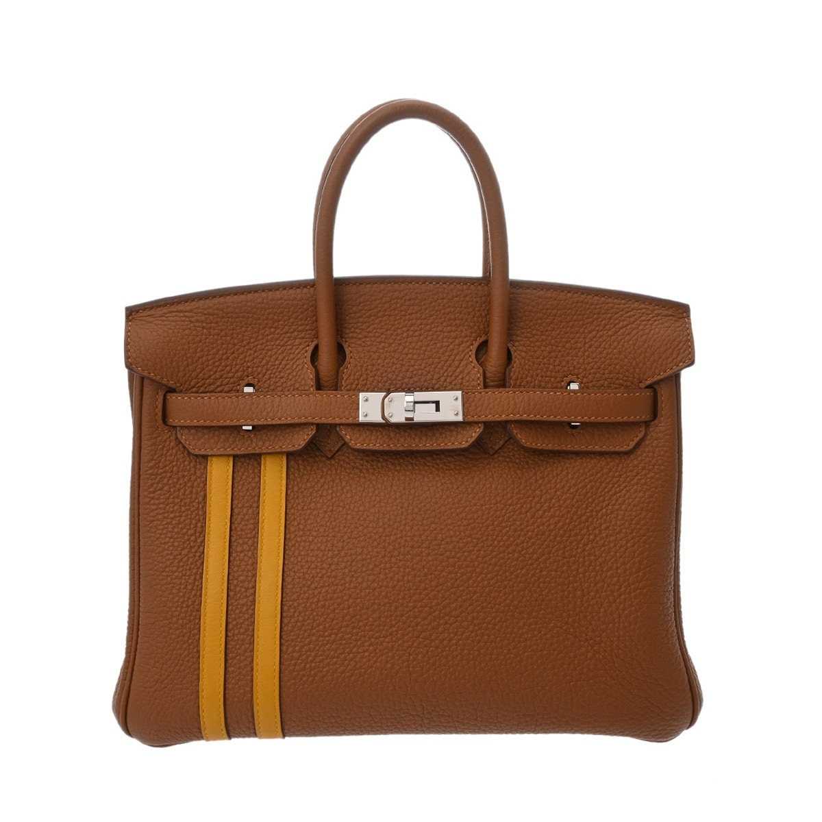 エルメス バーキン 25  オフィサー ゴールド/ジョーヌアンブル トゴ レディース バッグ 【中古】【bag】