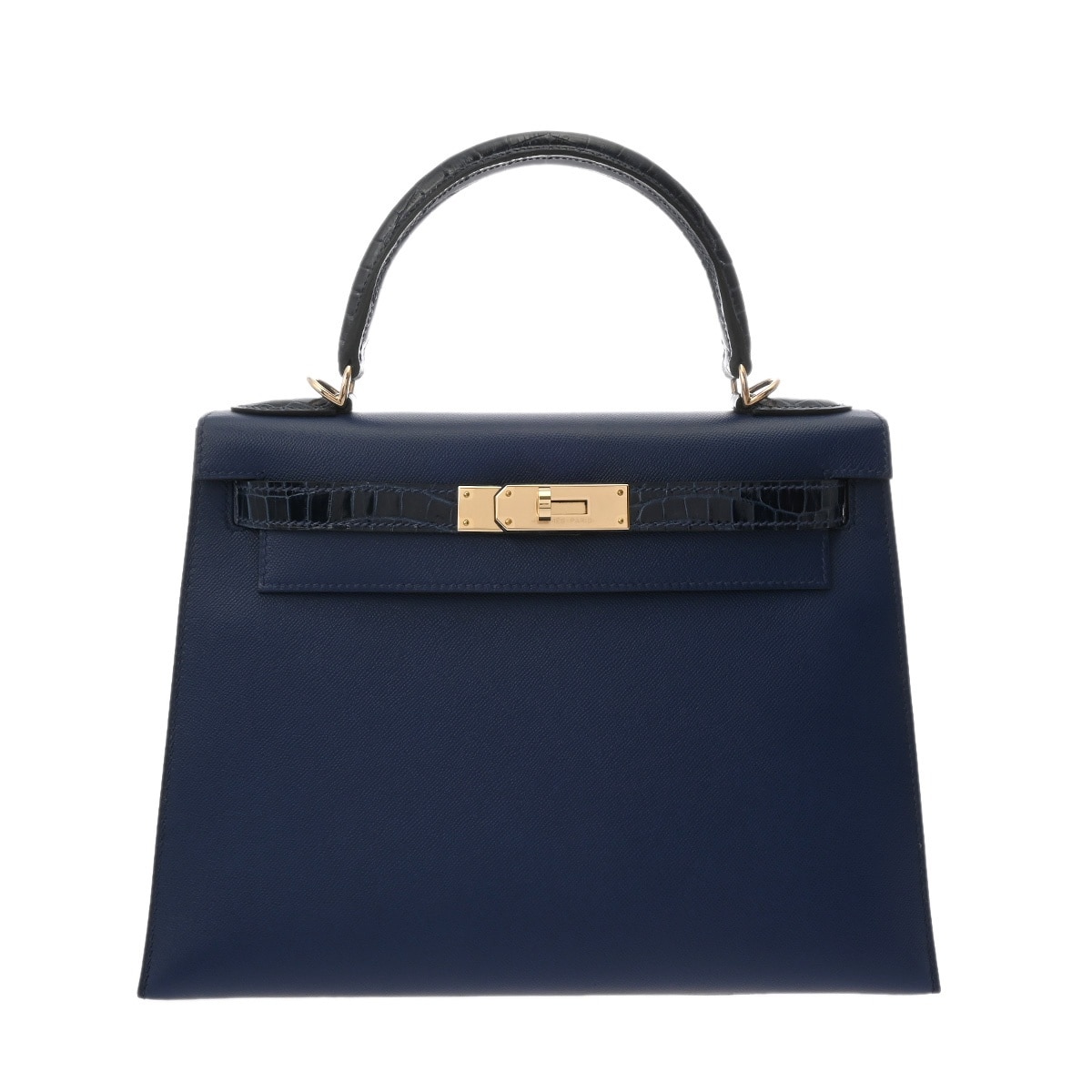 エルメス ケリー 28 外縫い 2WAY ブルーサフィール ヴォー・マダム/ニロティカスリセ レディース バッグ 【中古】【bag】