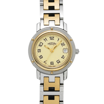 エルメス クリッパー CL4.220.430/3752 アイボリー レディース 時計 【中古】【wristwatch】
