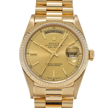 ロレックス デイデイト 18038 シャンパン メンズ 時計 【中古】【wristwatch】