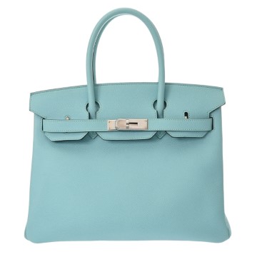 エルメス バーキン 30 ブルーアトール ヴォーエプソン レディース バッグ 【中古】【bag】
