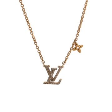 ルイ ヴィトン ネックレス LV アイコニック ゴールド M00596 メタル/ストラス レディース ジュエリー 【中古】【jewelry】