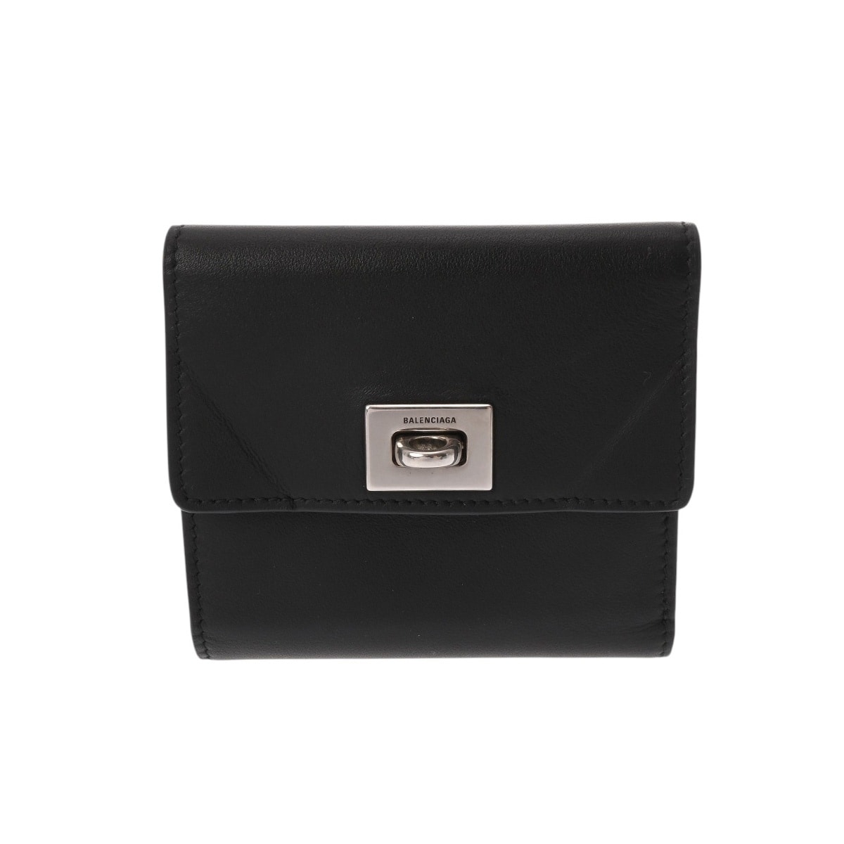 バレンシアガ RODEO ミニウォレット ブラック 822592 レザー ユニセックス 財布 【中古】【purse】