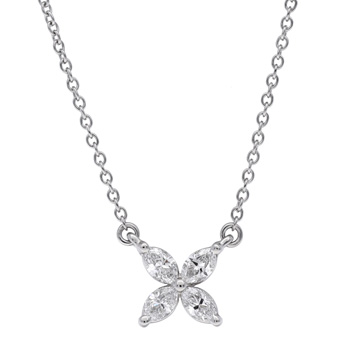 ティファニー ビクトリアネックレス スモール  ダイヤ シルバー Pt950プラチナ レディース ジュエリー 【中古】【jewelry】