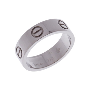 カルティエ ラブリング #51 シルバー K18ホワイトゴールド WG レディース ジュエリー 【中古】【jewelry】