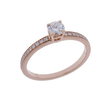 ブルガリ ローマアモール ソリテール リング #51 0.31ct ゴールド 360772 K18ピンクゴールド PG レディース ジュエリー 【中古】【jewelry】