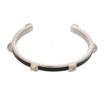 エルメス アテナ ブラック/シルバー金具 エナメル ユニセックス ジュエリー 【未使用】【jewelry】