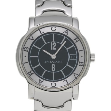 ブルガリ ソロテンポ ST35S ブラック ユニセックス 時計 【中古】【wristwatch】