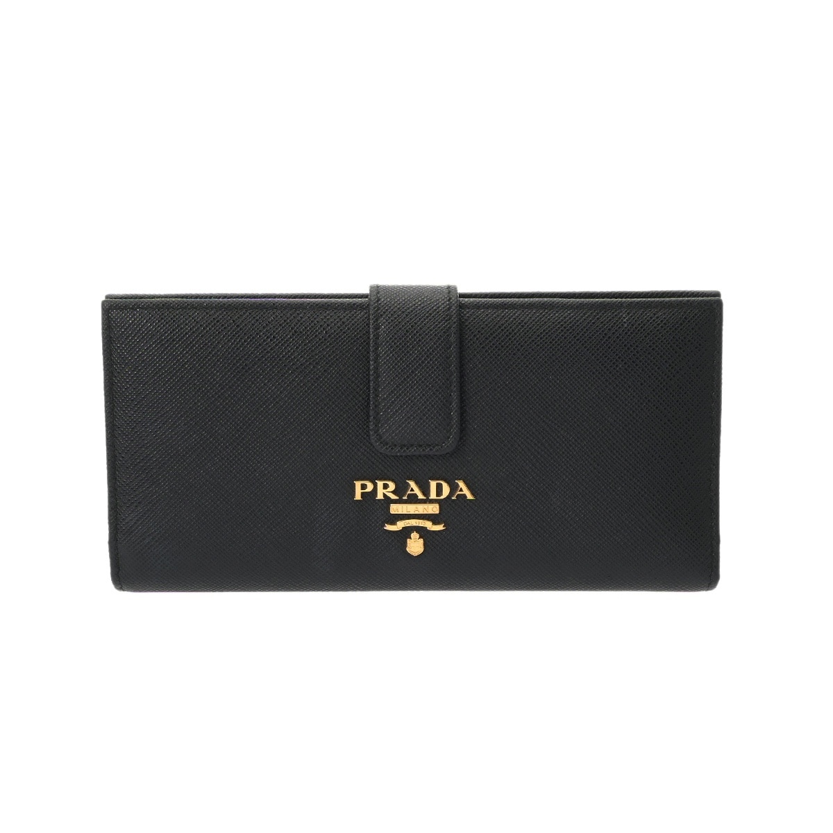 プラダ 長財布 ブラック 1MV025 サフィアーノレザー レディース 財布 【中古】【purse】