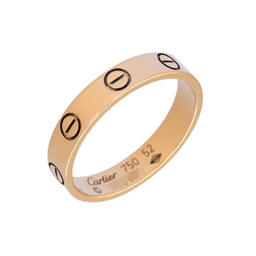 カルティエ ミニラブリング #52 イエロー K18イエローゴールド YG レディース ジュエリー 【中古】【jewelry】