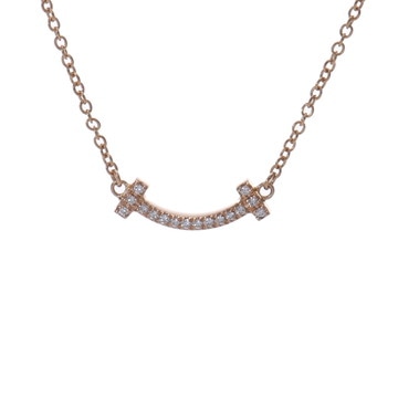 ティファニー Tスマイル ネックレス ミニ ゴールド K18ピンクゴールド PG レディース ジュエリー 【中古】【jewelry】