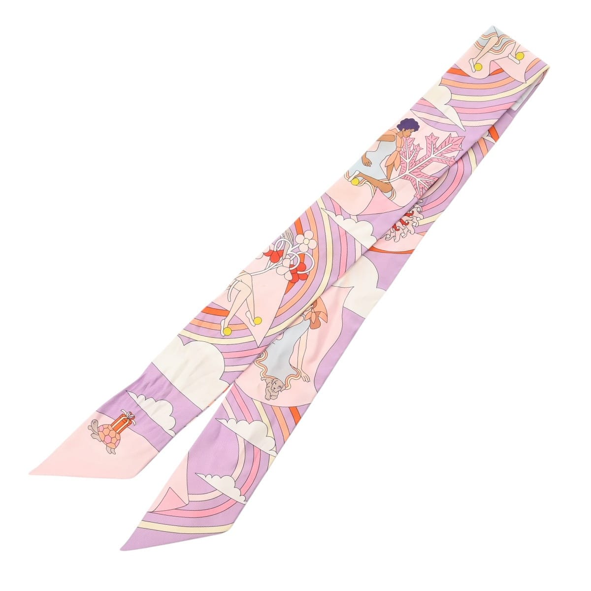 エルメス ツイリー CARRES VOLANTS マルチカラー シルク100％ レディース 【中古】【other】