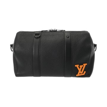 ルイ ヴィトン ダミエディストーテッド シティキーポル ブラック M57417 レザー メンズ バッグ 【中古】【bag】