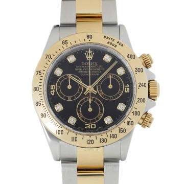 ロレックス コスモグラフ デイトナ 116523G ブラック/ダイヤモンド メンズ 時計 【中古】【wristwatch】