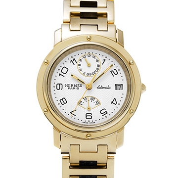 エルメス クリッパー GMT CL5.785 ホワイト メンズ 時計 【中古】【wristwatch】