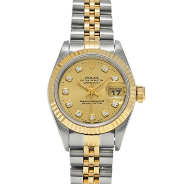 ロレックス デイトジャスト  69173G シャンパン/ダイヤモンド レディース 時計 【中古】【wristwatch】