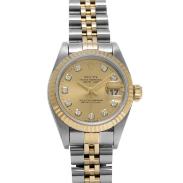 ロレックス デイトジャスト 69173G シャンパン/ダイヤモンド レディース 時計 【中古】【wristwatch】