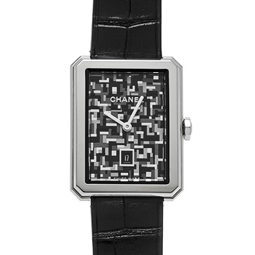シャネル ボーイフレンド ネオツイード H6128 グレー レディース 時計 【中古】【wristwatch】