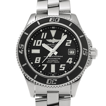 ブライトリング スーパーオーシャン 42 A187B28PRS ブラック メンズ 時計 【中古】【wristwatch】