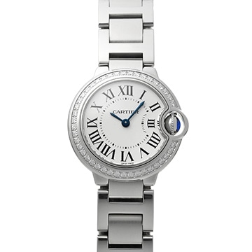 カルティエ バロンブルー ドゥ カルティエ 28mm W4BB0015 シルバー レディース 時計 【中古】【wristwatch】
