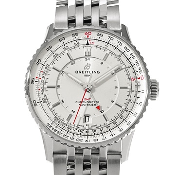 ブライトリング ナビタイマー オートマチック GMT 41 A32310211G1A1 シルバー メンズ 時計 【中古】【wristwatch】