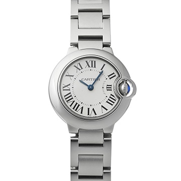 カルティエ バロンブルー ドゥ カルティエ 28mm W69010Z4 シルバー レディース 時計 【中古】【wristwatch】