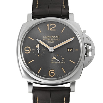 パネライ ルミノール ドゥエ GMT パワーリザーブ PAM00944 グレー メンズ 時計 【中古】【wristwatch】