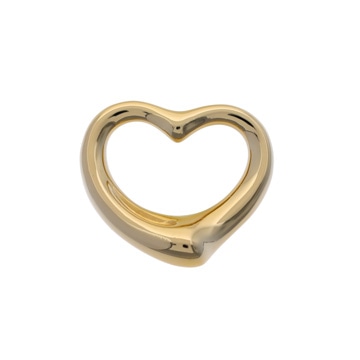 ティファニー オープンハート ペンダントトップ  イエロー K18イエローゴールド YG レディース ジュエリー 【中古】【jewelry】