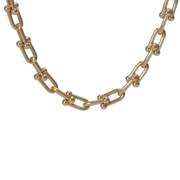 ティファニー ハードウェア スモールリンク ネックレス ゴールド K18イエローゴールド YG レディース ジュエリー 【中古】【jewelry】