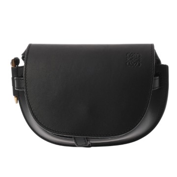 ロエベ ゲートデュアルバッグ ミニ ブラック A650N46X13 ソフトカーフ レディース バッグ 【中古】【bag】
