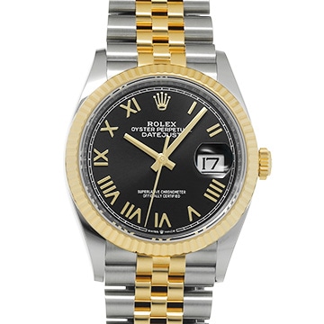ロレックス デイトジャスト 36 126233 ブラック メンズ 時計 【新品】【wristwatch】