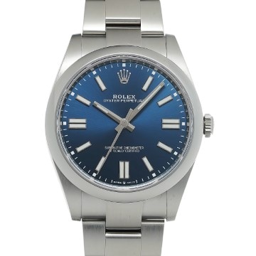 ロレックス オイスターパーペチュアル 41 124300 ブライトブルー メンズ 時計 【中古】【wristwatch】