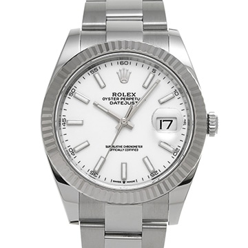 ロレックス デイトジャスト 41 126334 ホワイト メンズ 時計 【中古】【wristwatch】