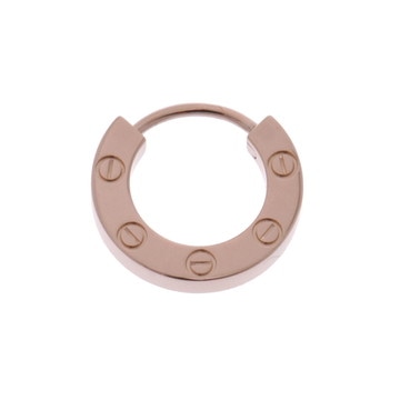 カルティエ ラブフープ シングル ピアス ゴールド K18ピンクゴールド PG レディース ジュエリー 【中古】【jewelry】