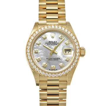 ロレックス レディ デイトジャスト 28 279138RBR ホワイトシェル/ダイヤモンド レディース 時計 【新品】【wristwatch】