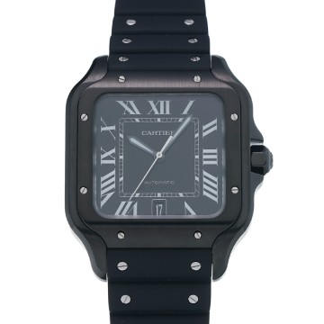 カルティエ サントス ドゥ カルティエ LM WSSA0039 ブラック メンズ 時計 【中古】【wristwatch】