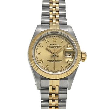 ロレックス デイトジャスト  69173 シャンパン レディース 時計 【中古】【wristwatch】