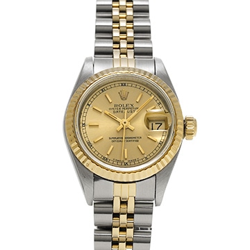 ロレックス デイトジャスト  69173 シャンパン レディース 時計 【中古】【wristwatch】